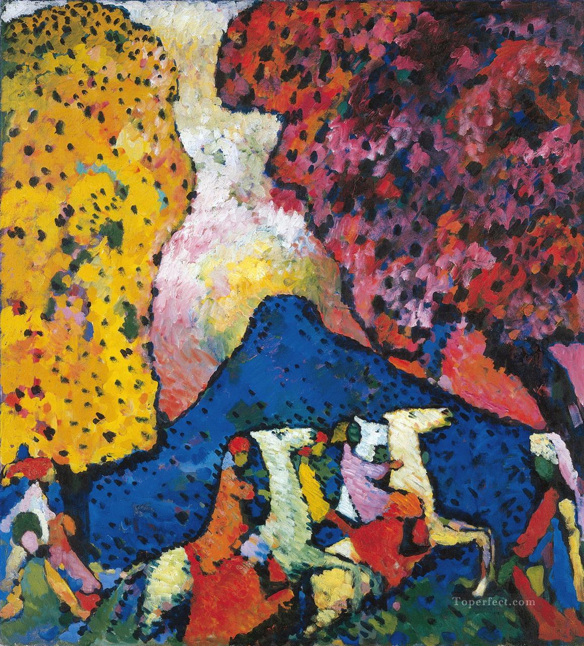 The Blue Mountain Der blaue Berg Wassily Kandinsky Oil Paintings